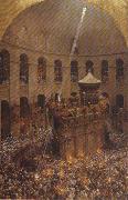 Eugene Girardet The Sacred Fire of Jerusalem Sweden oil painting artist